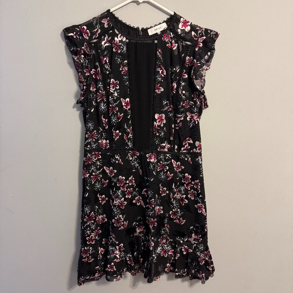 Reiss Black Floral Dress